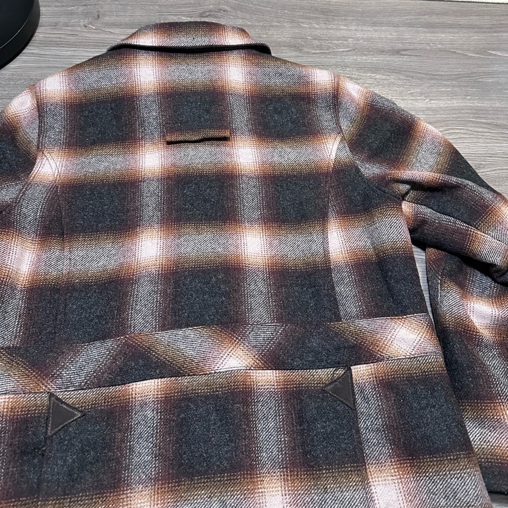 L.L. Bean Maine Guide Women’s Wool Parka Size M Primaloft Quilted Shadow Plaid - Picture 9 of 13